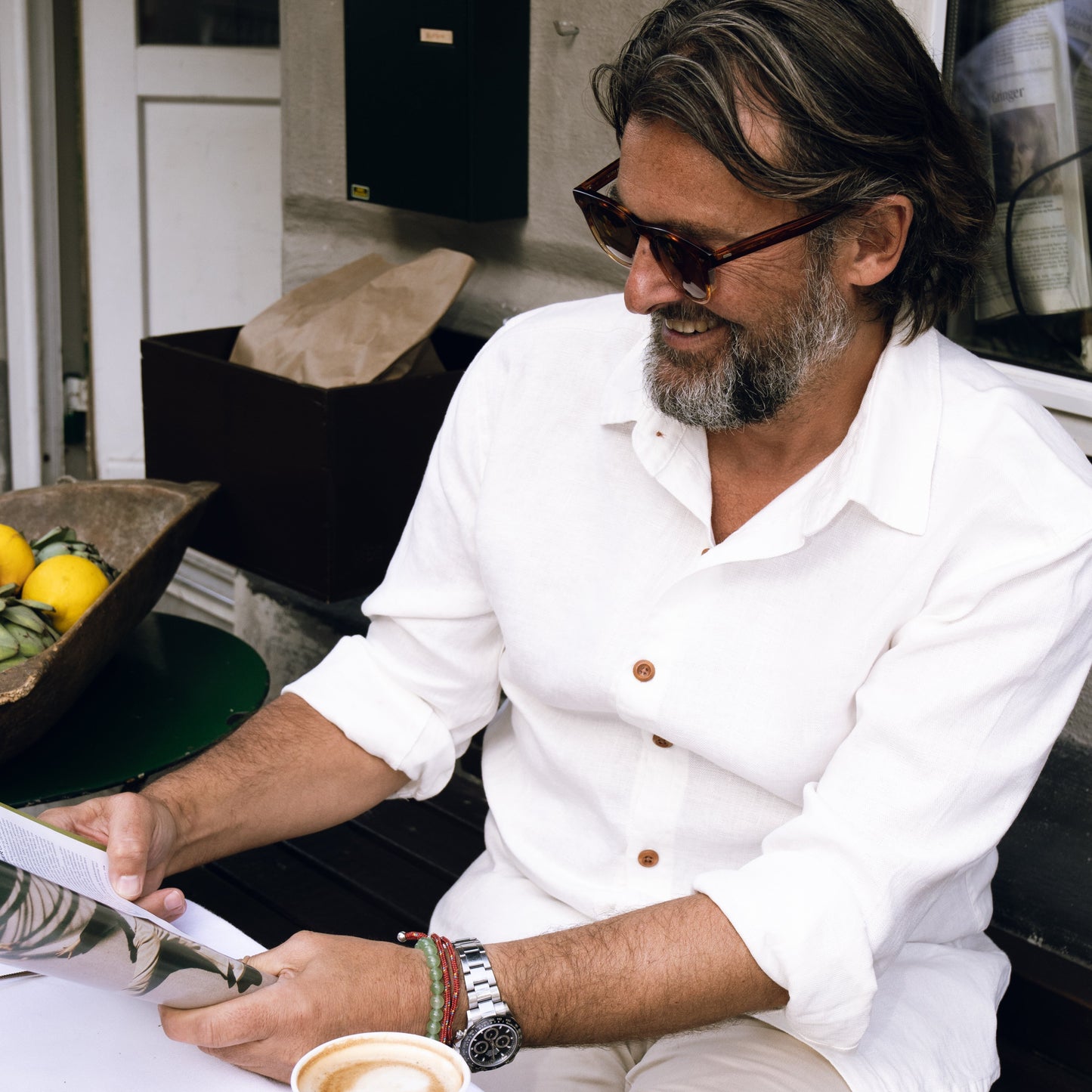 White 100% organic hemp shirt
