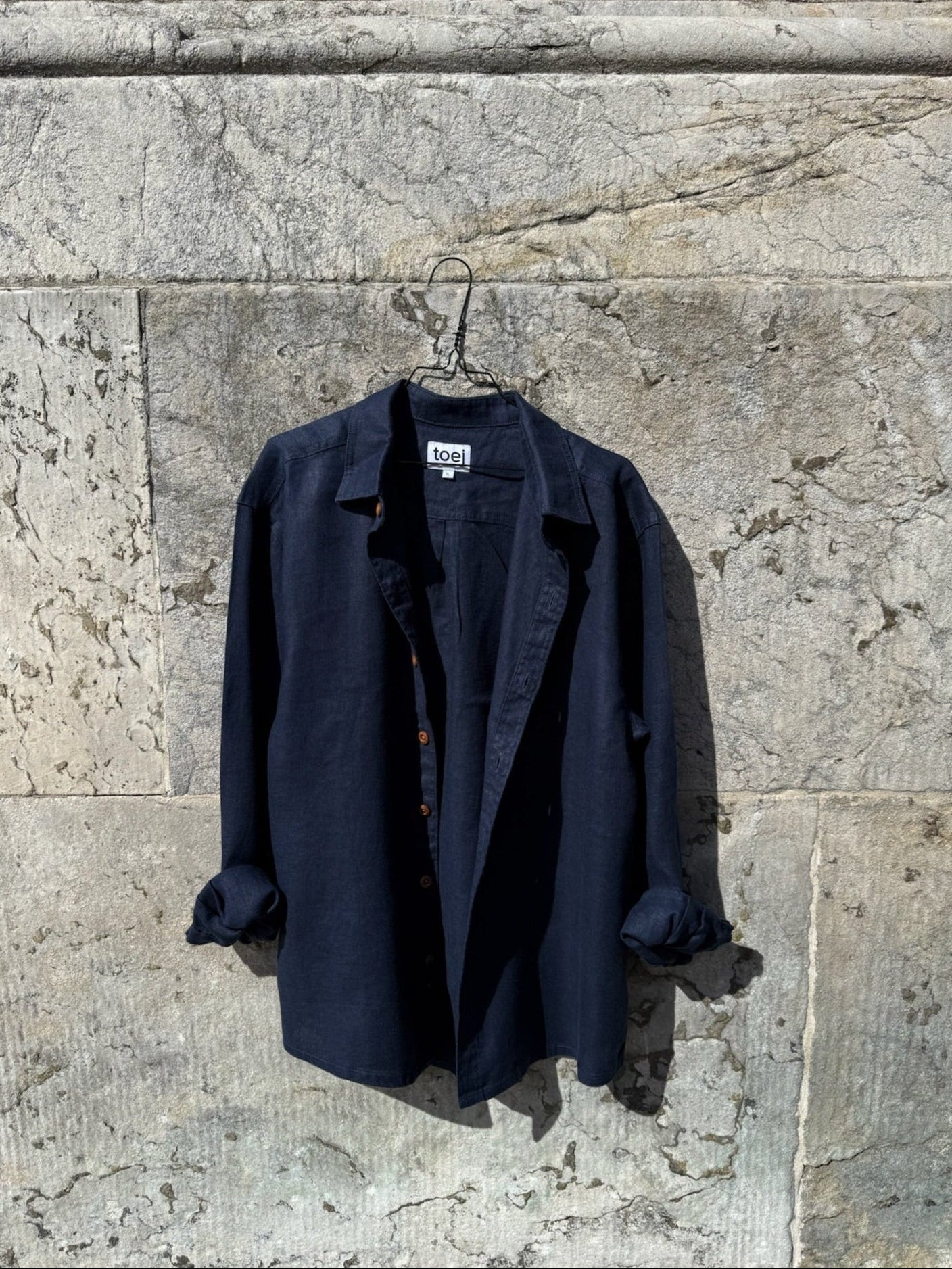 Dark blue 100% organic hemp shirt