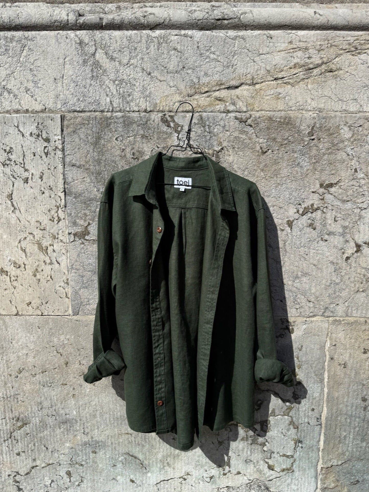 Dark green 100% organic hemp shirt