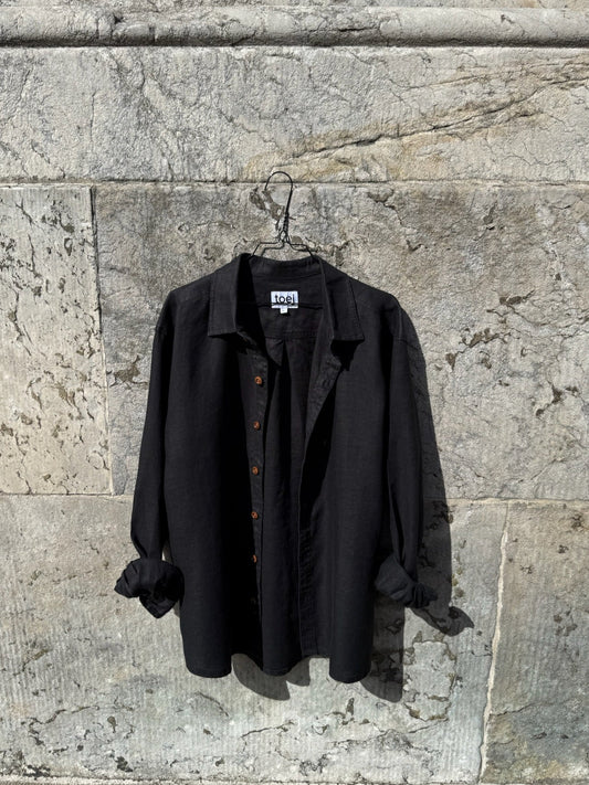 Black 100% organic hemp shirt